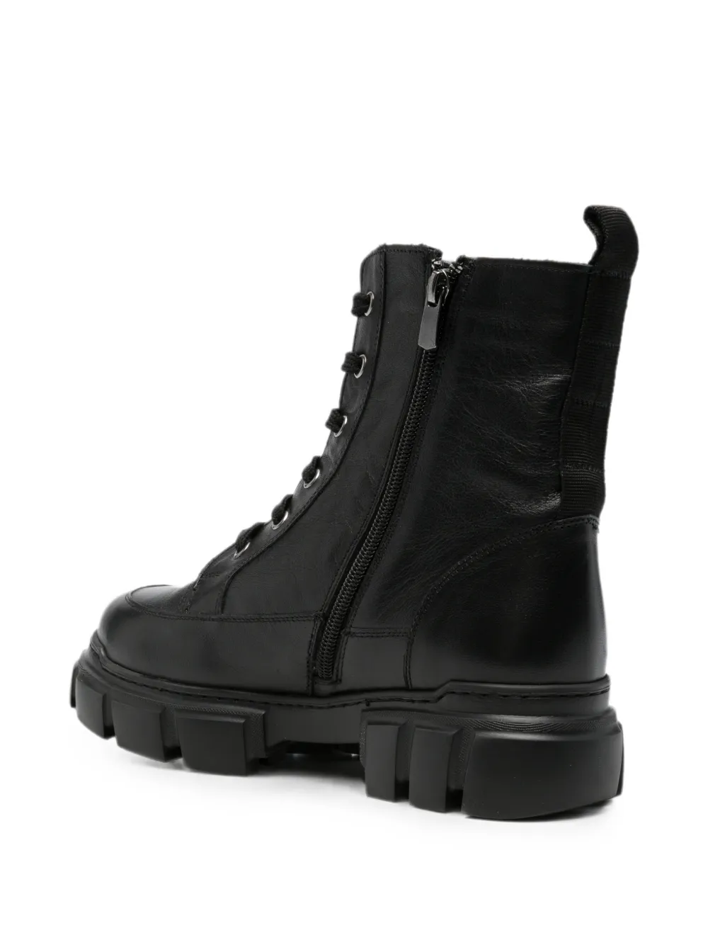 SERGIO MORETTI FIRENZE lace-up round-toe boots Zwart