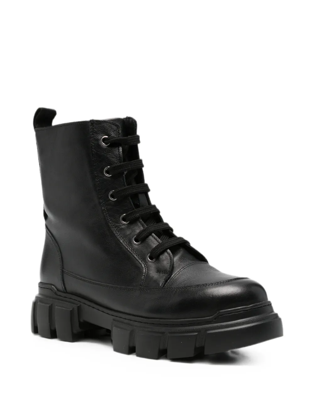 SERGIO MORETTI FIRENZE lace-up round-toe boots Zwart