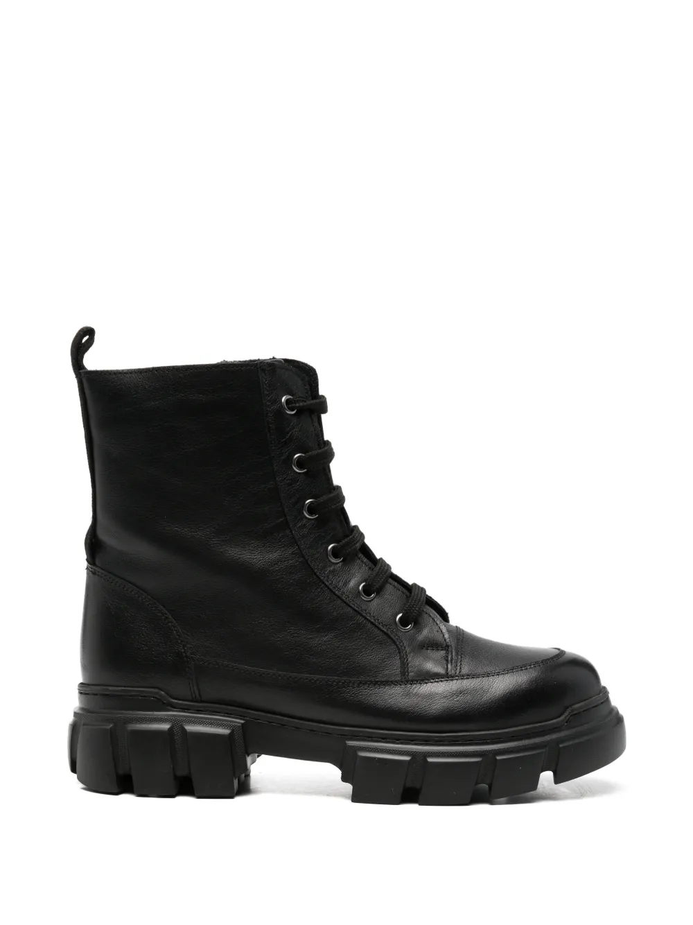 SERGIO MORETTI FIRENZE lace-up round-toe boots Zwart