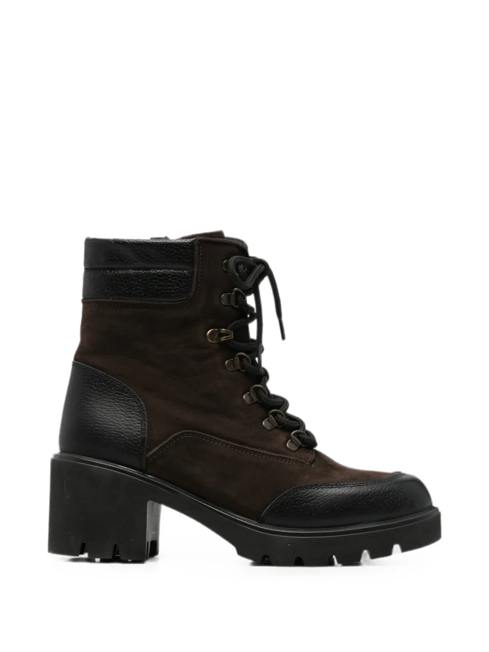 SERGIO MORETTI FIRENZE lace-up panelled ankle boots Bruin