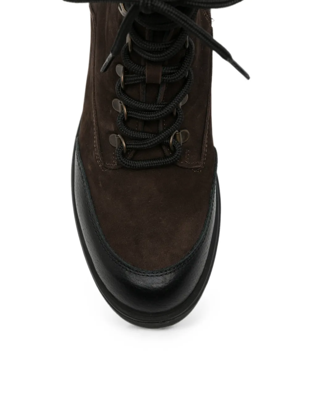 SERGIO MORETTI FIRENZE lace-up panelled ankle boots Bruin