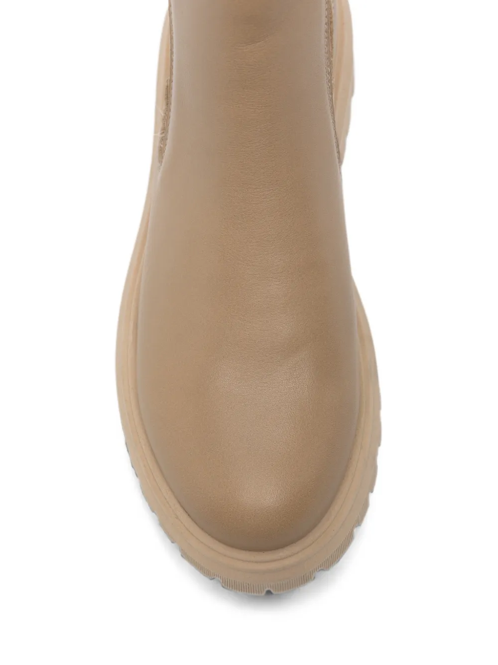 SERGIO MORETTI FIRENZE Chelsea laarzen met ronde neus Beige
