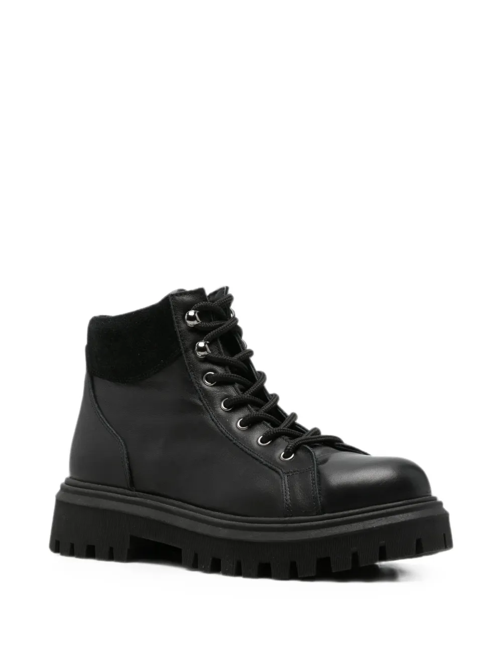 SERGIO MORETTI FIRENZE Laarzen met chunky zool en veters Zwart