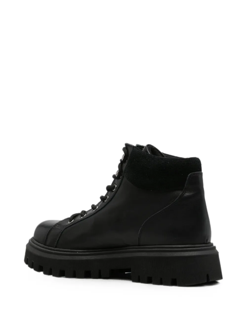 SERGIO MORETTI FIRENZE Laarzen met chunky zool en veters Zwart