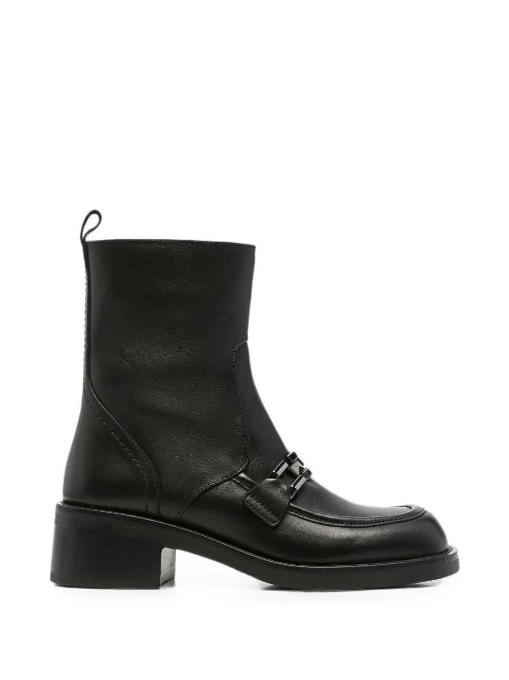 SERGIO MORETTI FIRENZE chain-link ankle boots Zwart