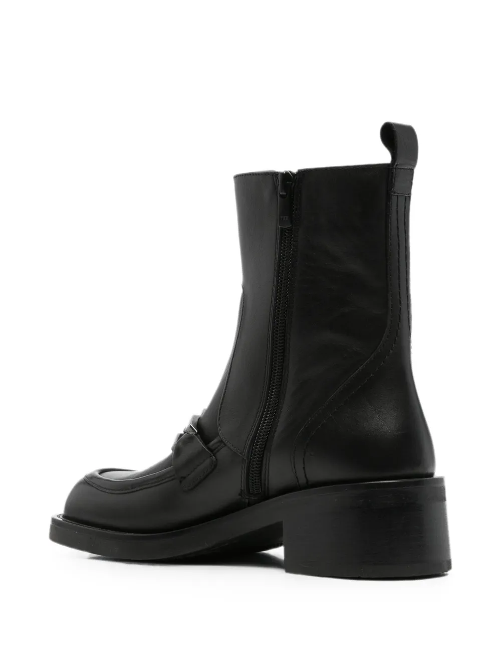 SERGIO MORETTI FIRENZE chain-link ankle boots Zwart