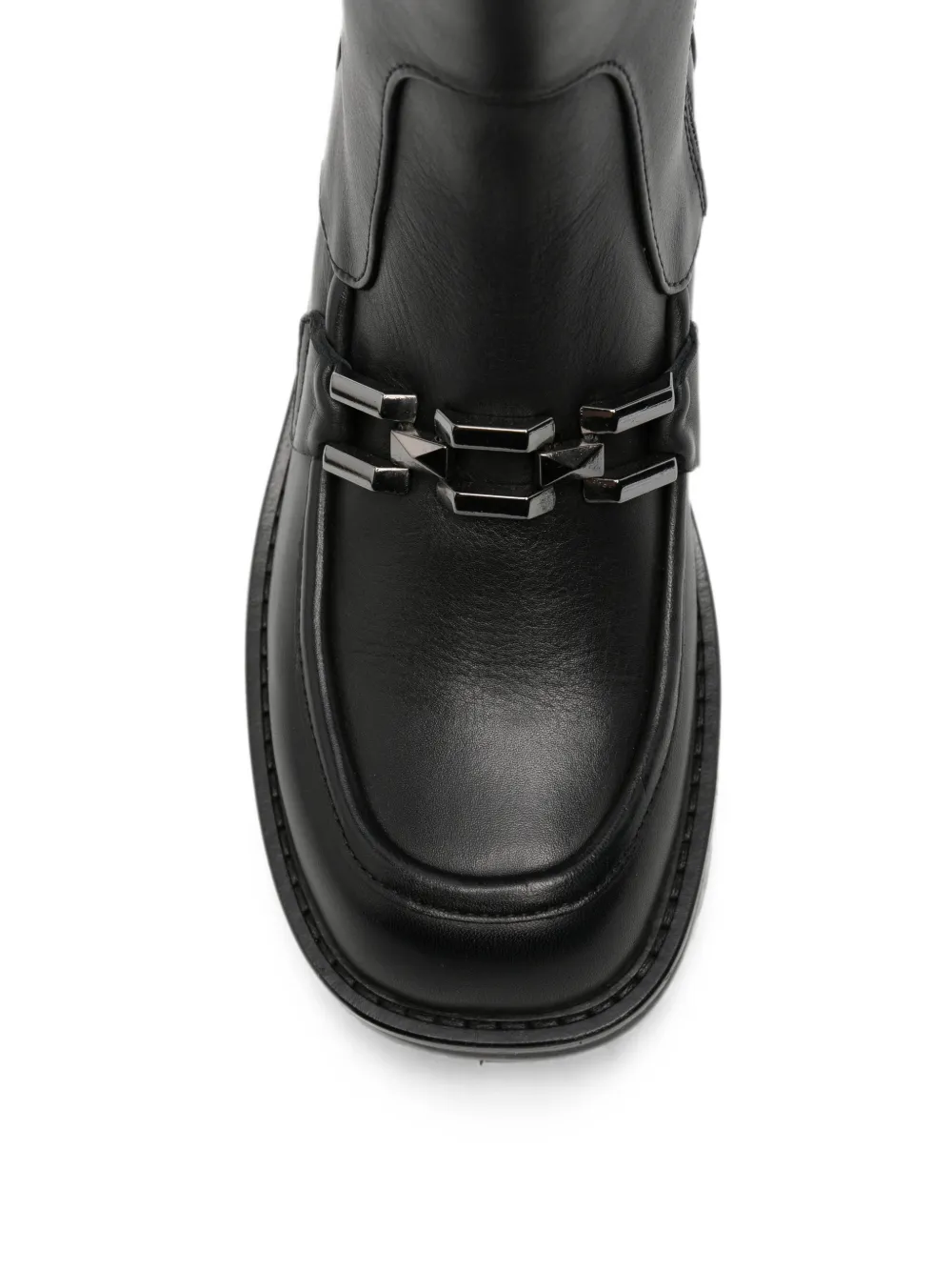 SERGIO MORETTI FIRENZE chain-link ankle boots Zwart