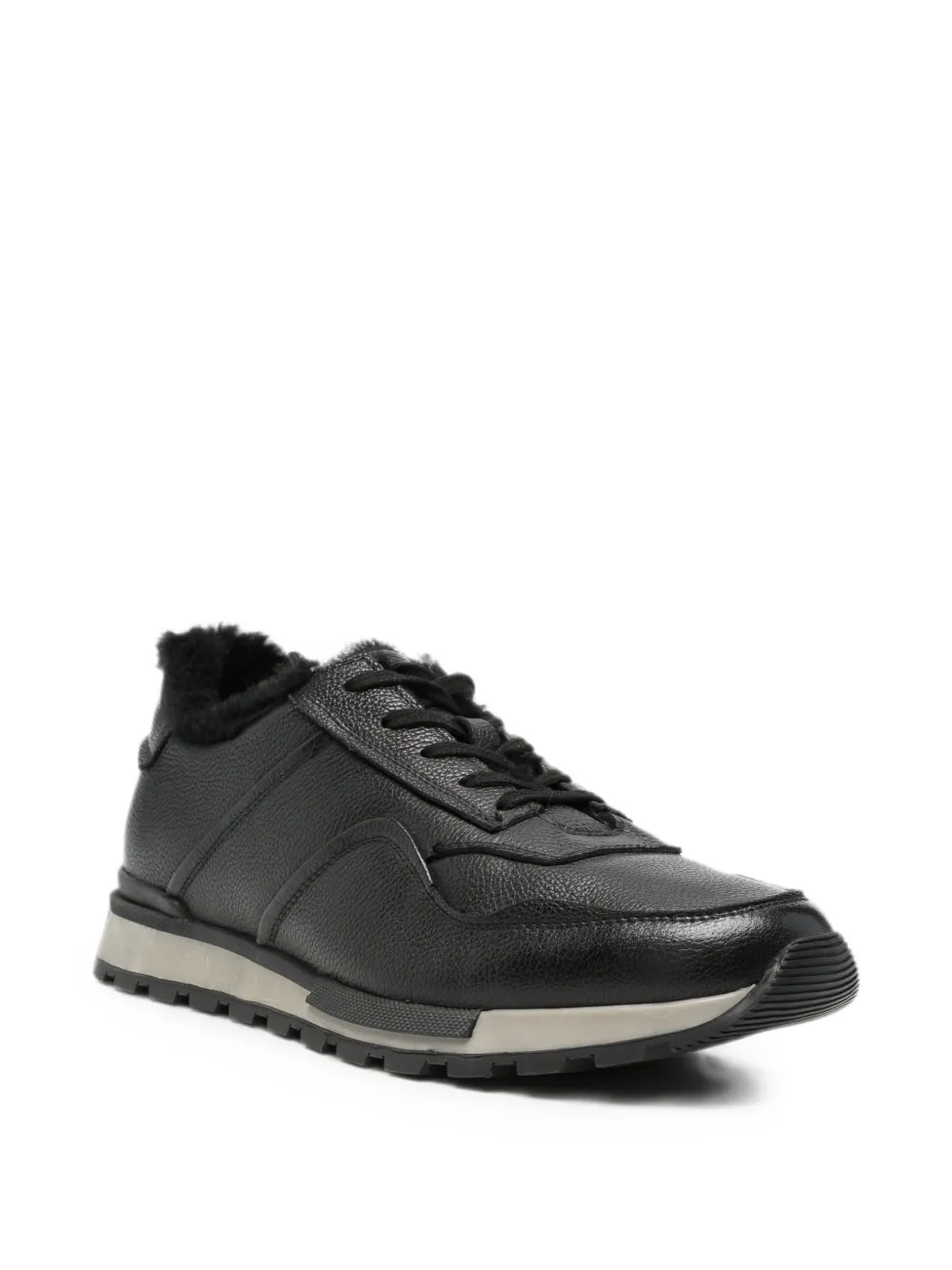 SERGIO MORETTI FIRENZE leather sneakers Zwart