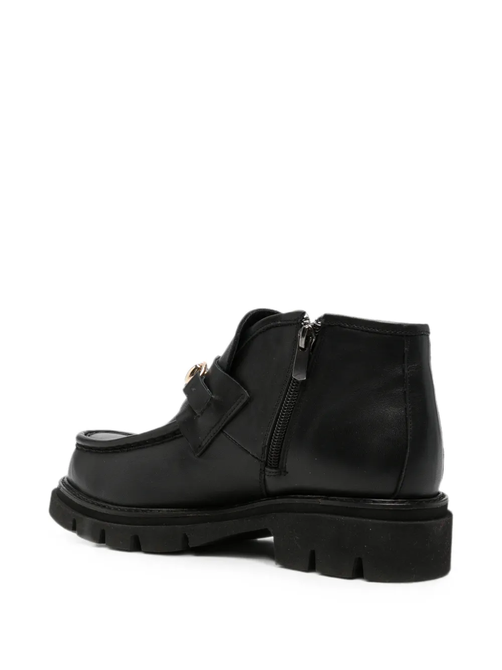 SERGIO MORETTI FIRENZE horsebit-detail ankle boots Zwart