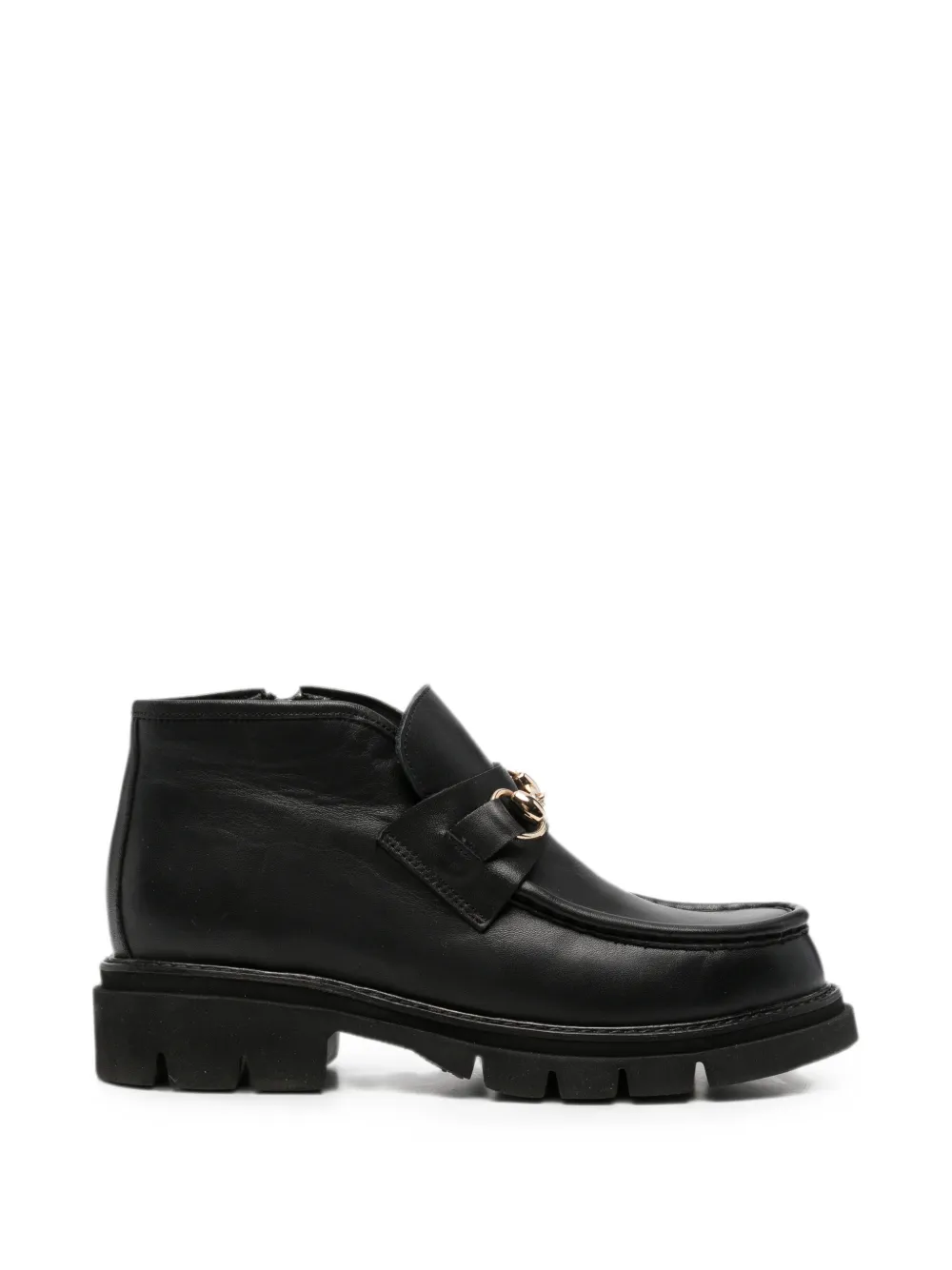 SERGIO MORETTI FIRENZE horsebit-detail ankle boots Zwart