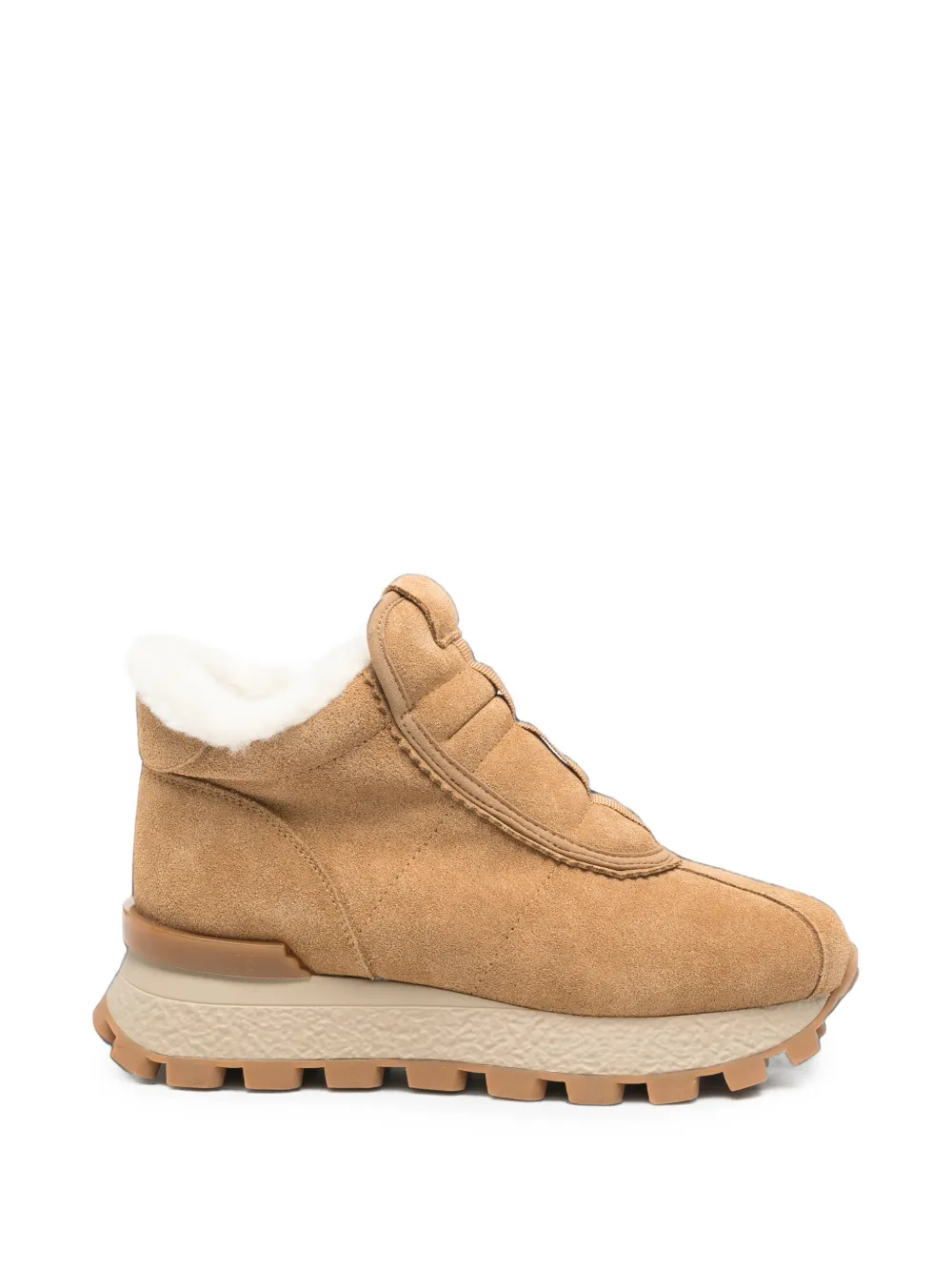 SERGIO MORETTI FIRENZE shearling-lined suede boots