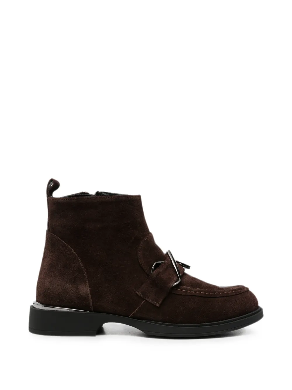 SERGIO MORETTI FIRENZE buckle-detail suede ankle boots Bruin