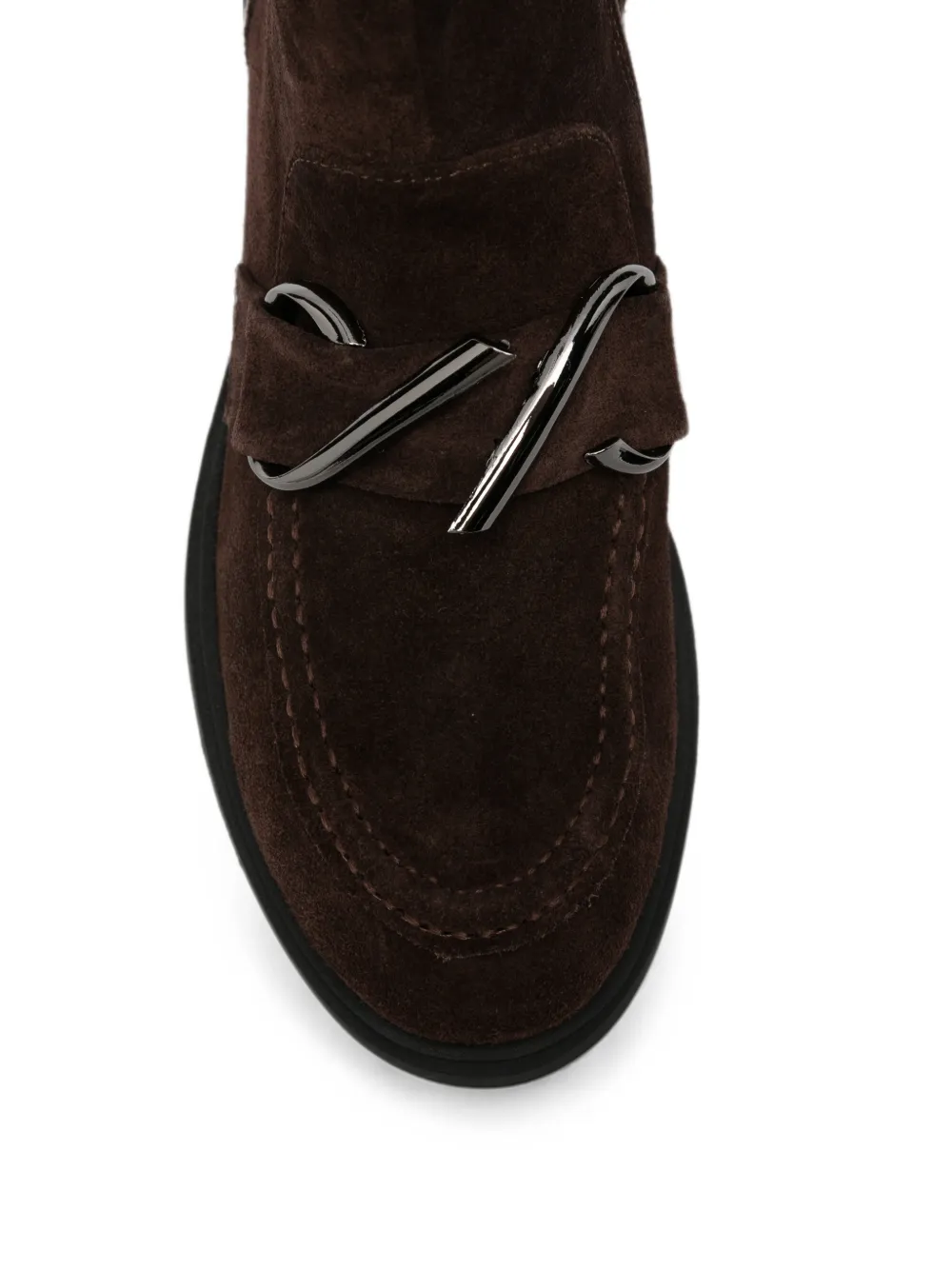 SERGIO MORETTI FIRENZE buckle-detail suede ankle boots Bruin