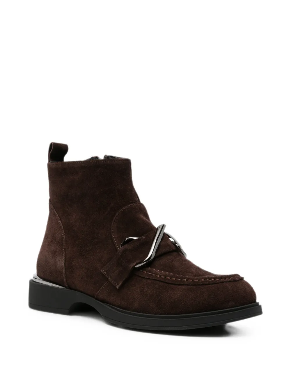 SERGIO MORETTI FIRENZE buckle-detail suede ankle boots Bruin