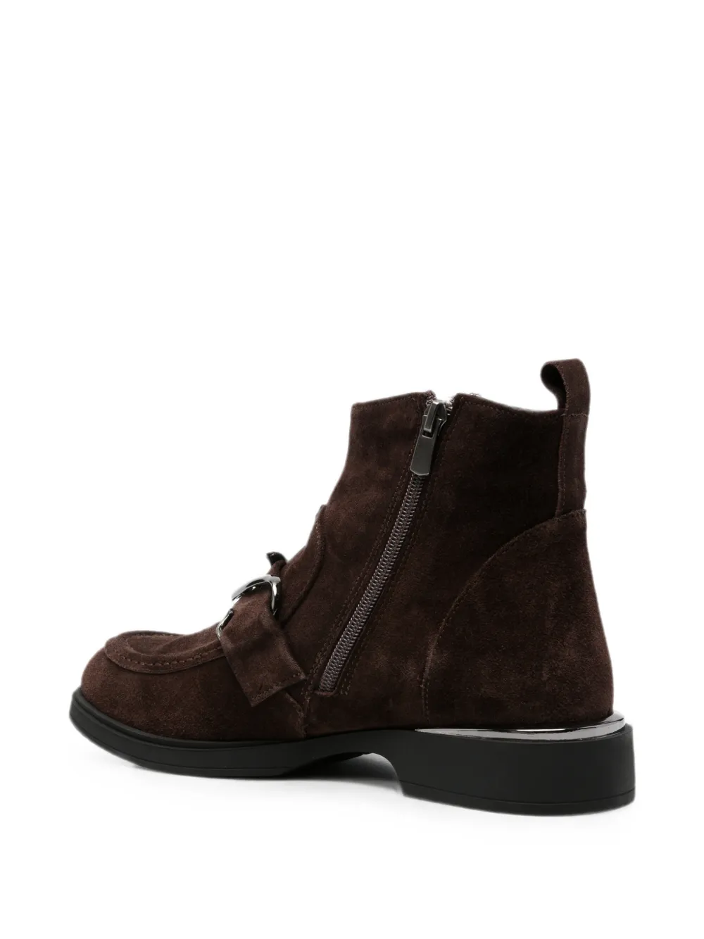 SERGIO MORETTI FIRENZE buckle-detail suede ankle boots Bruin