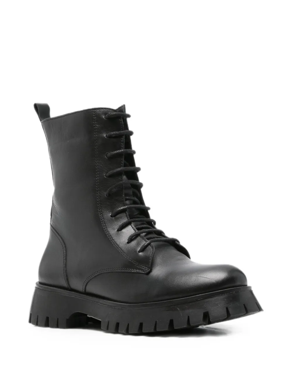 SERGIO MORETTI FIRENZE lace-up combat boots Zwart