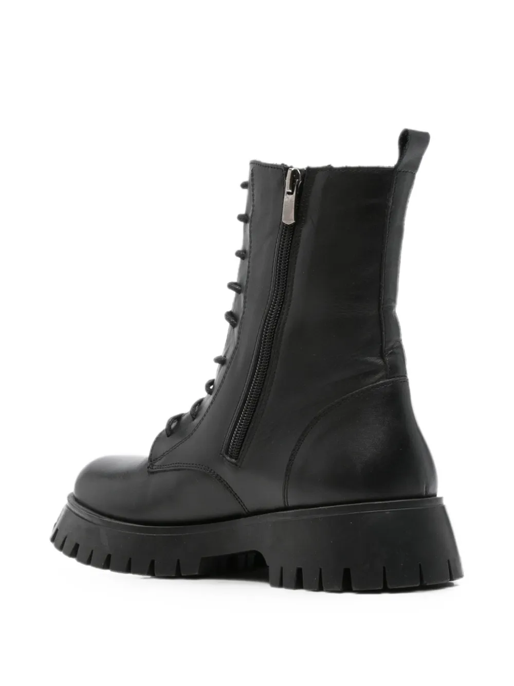 SERGIO MORETTI FIRENZE lace-up combat boots Zwart