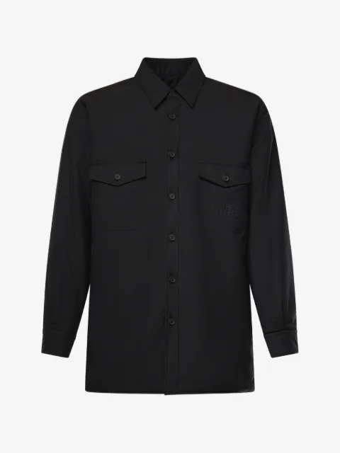 MM6 Maison Margiela logo-embroidered chest-pockets shirt