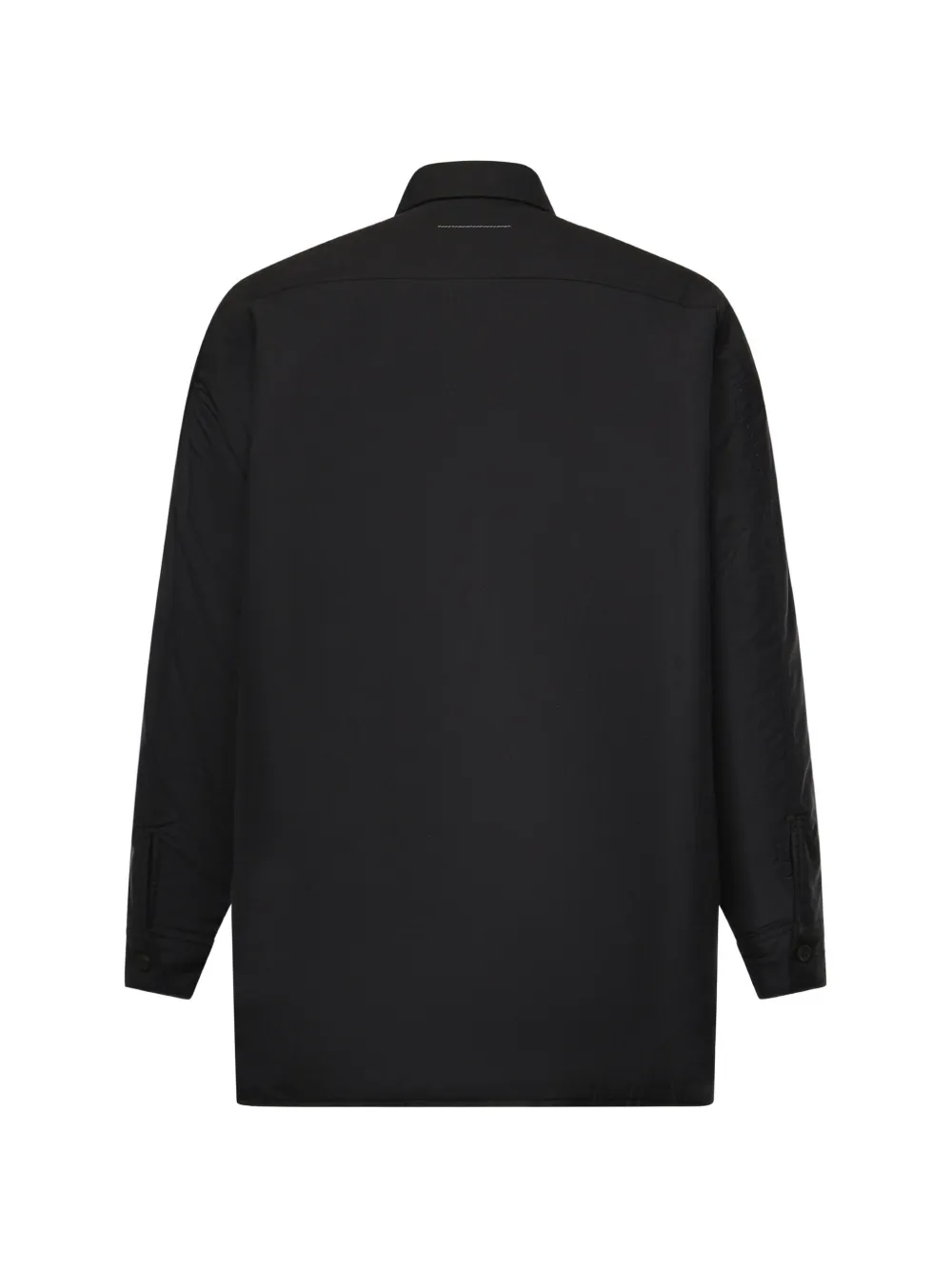 MM6 Maison Margiela Overhemd met geborduurd logo en borstzakken Zwart