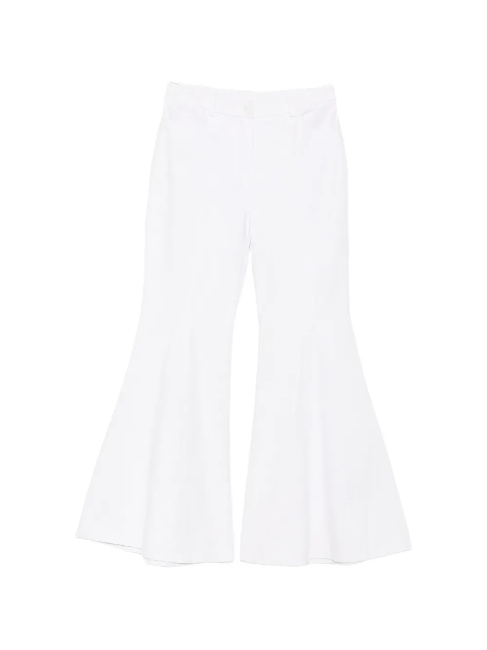 MOUTAKI flared-leg trousers - Bianco