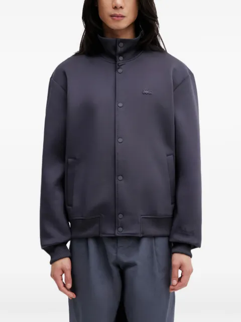 Lacoste logo-patch high-neck bomber jacket