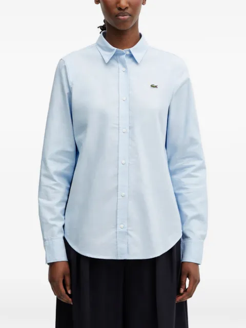 Lacoste logo-patch button-down shirt