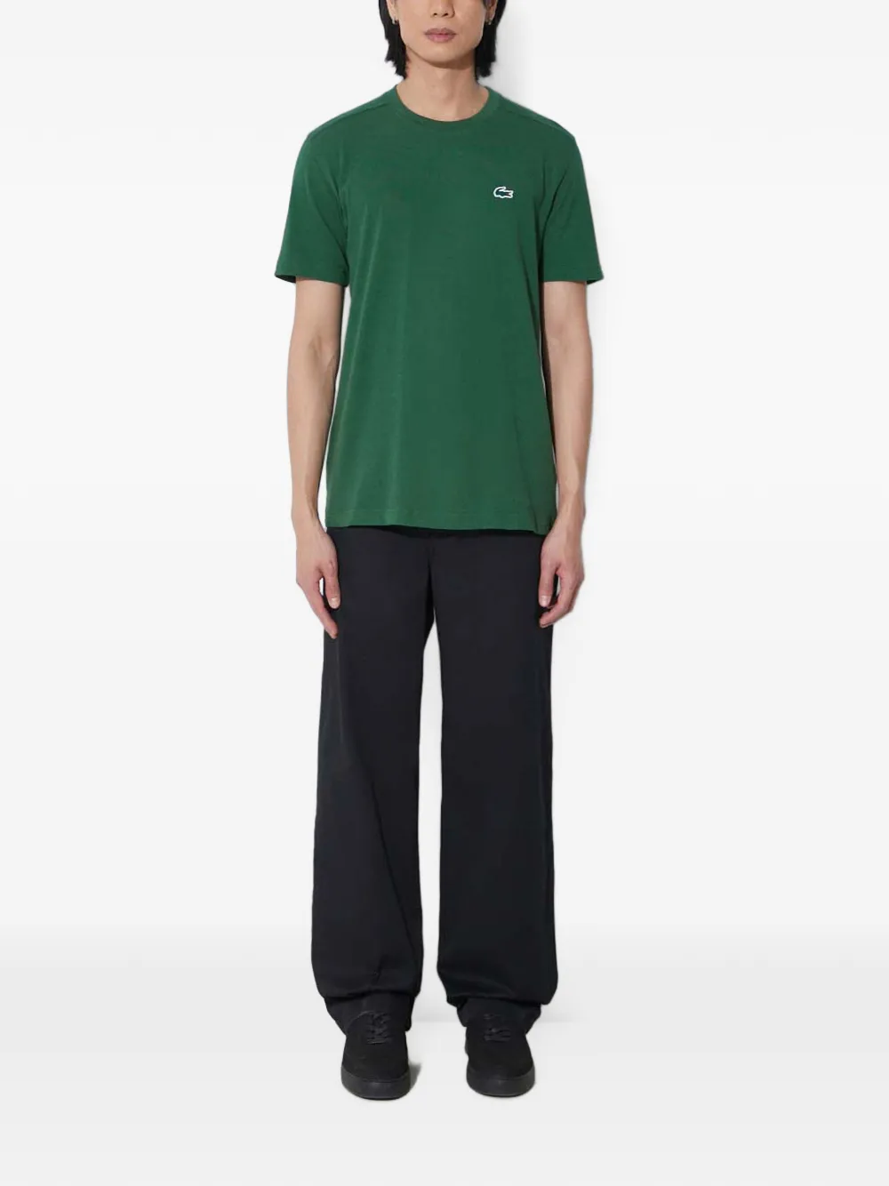 Lacoste T-shirt met logopatch Groen