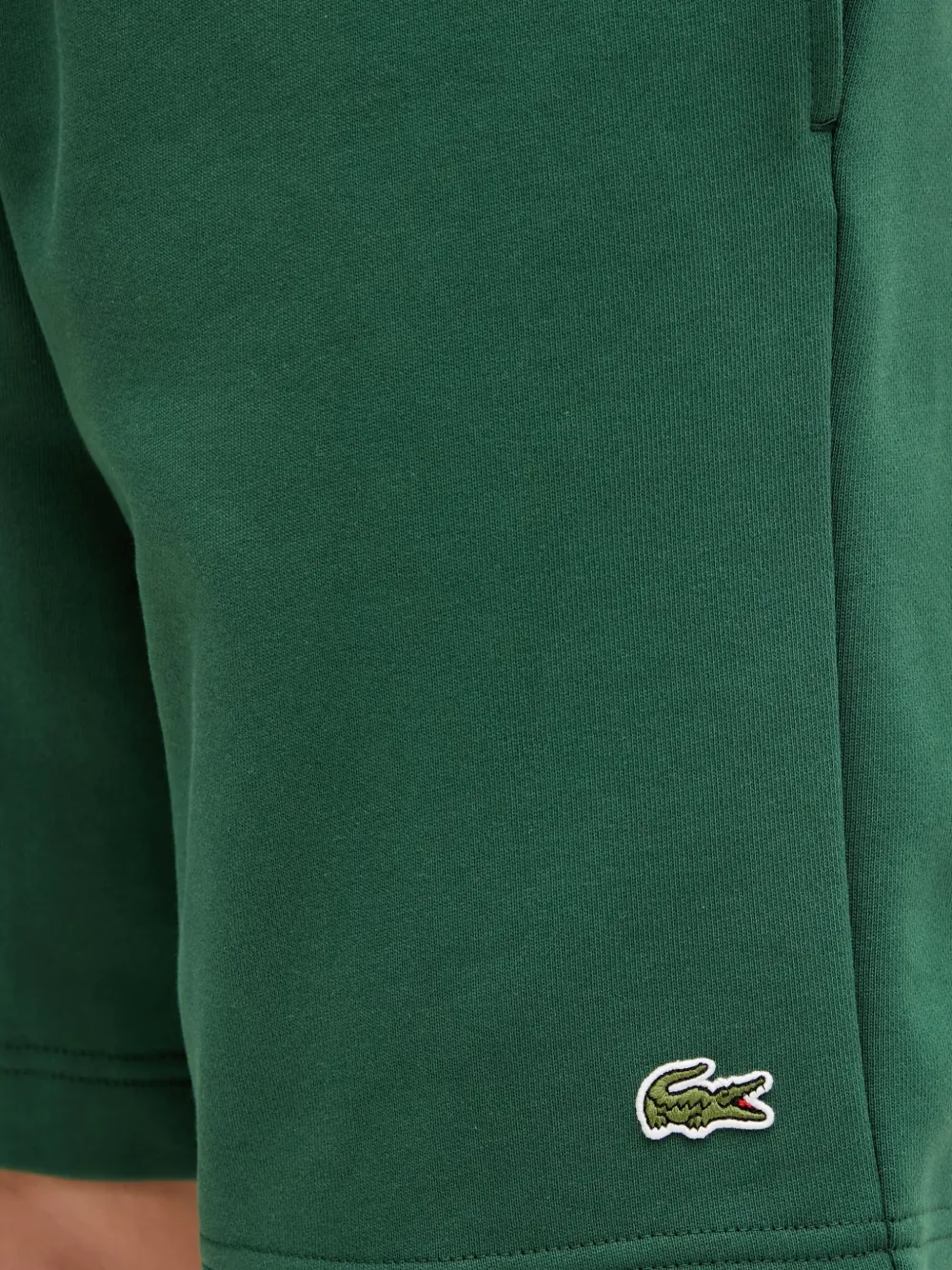 Lacoste Shorts met logopatch en trekkoord Groen