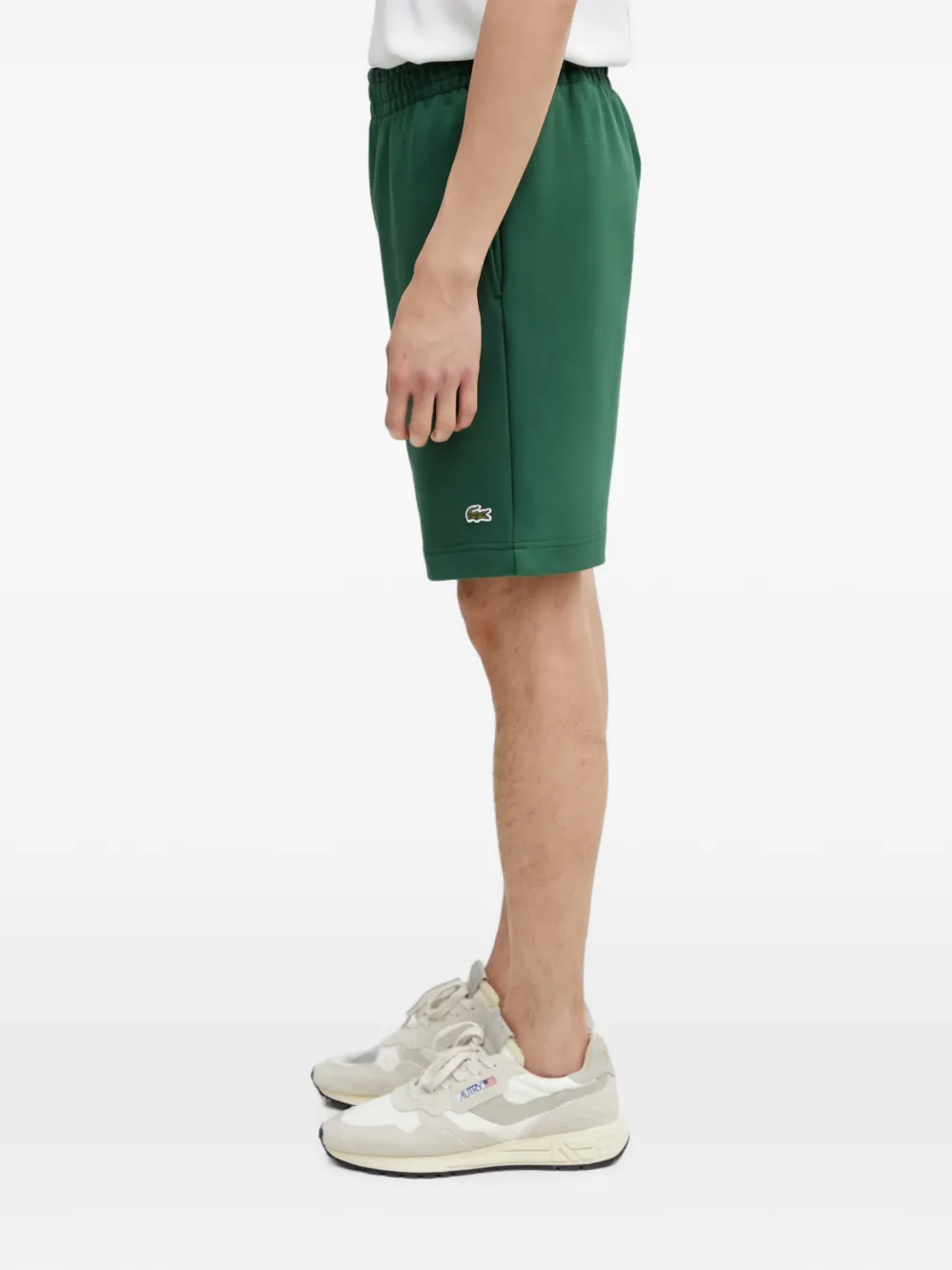 Lacoste Shorts met logopatch en trekkoord Groen
