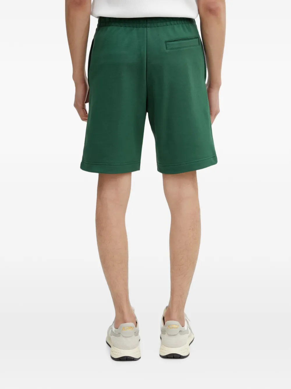 Lacoste Shorts met logopatch en trekkoord Groen