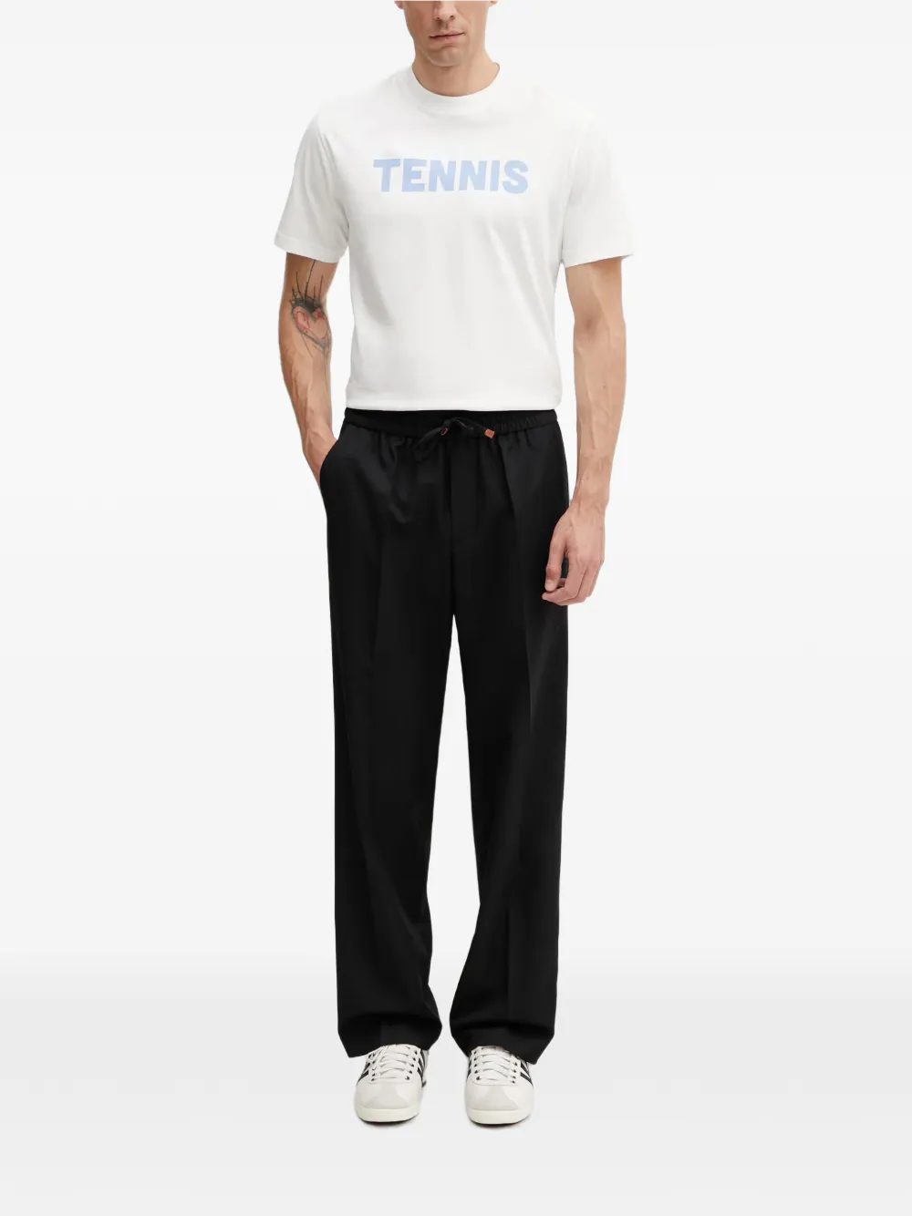 Lacoste T-shirt met ronde hals Wit
