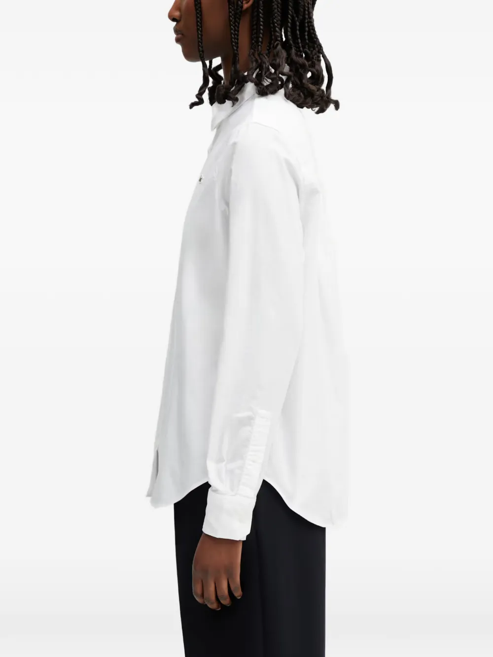 Lacoste Overhemd met logopatch Wit
