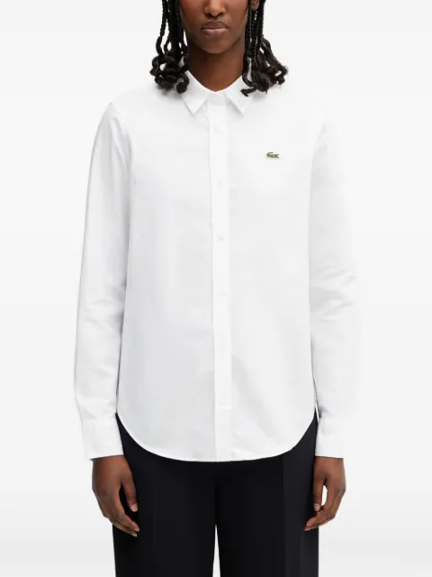 Lacoste logo-patch button-down shirt