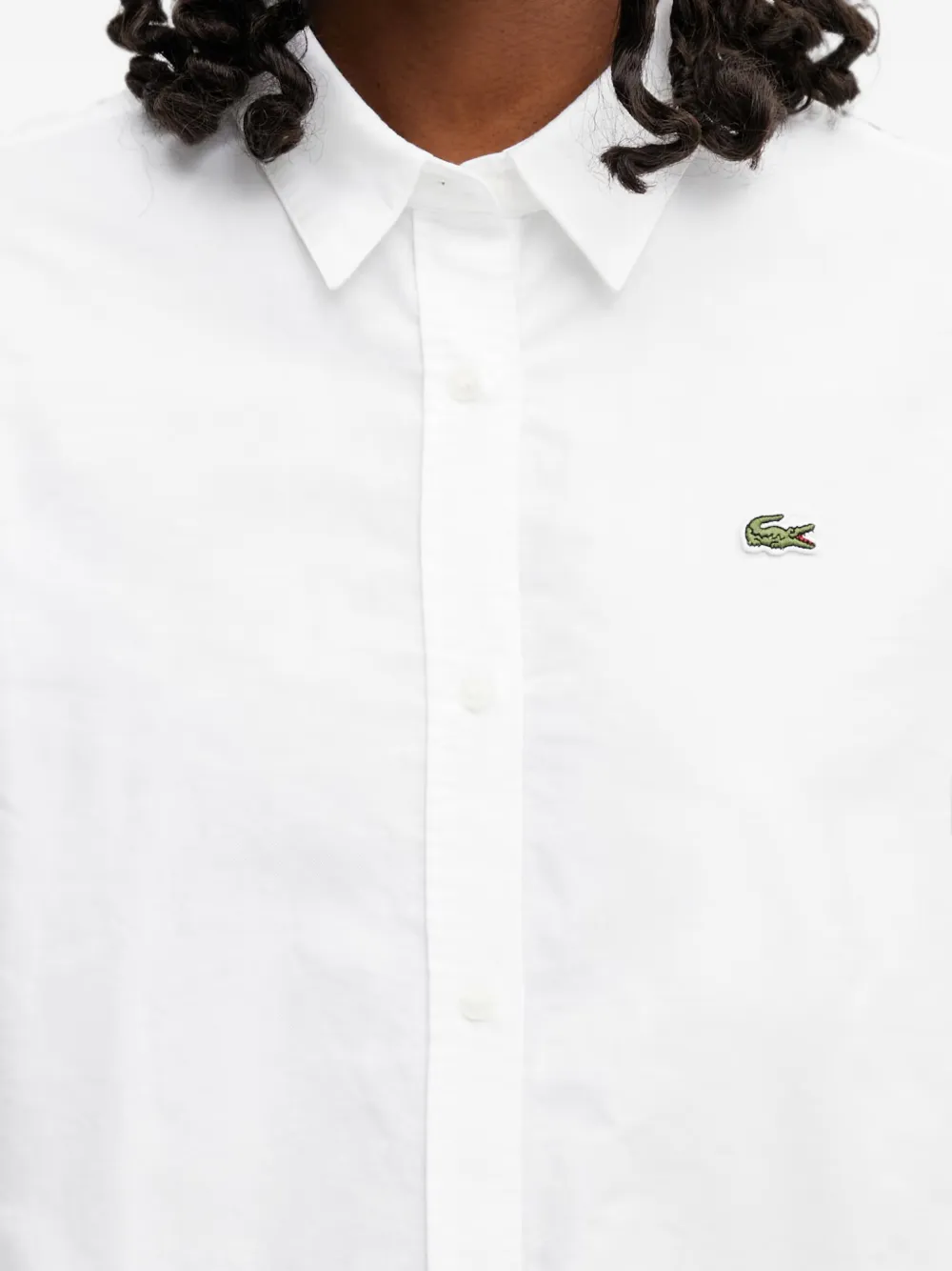 Lacoste Overhemd met logopatch Wit