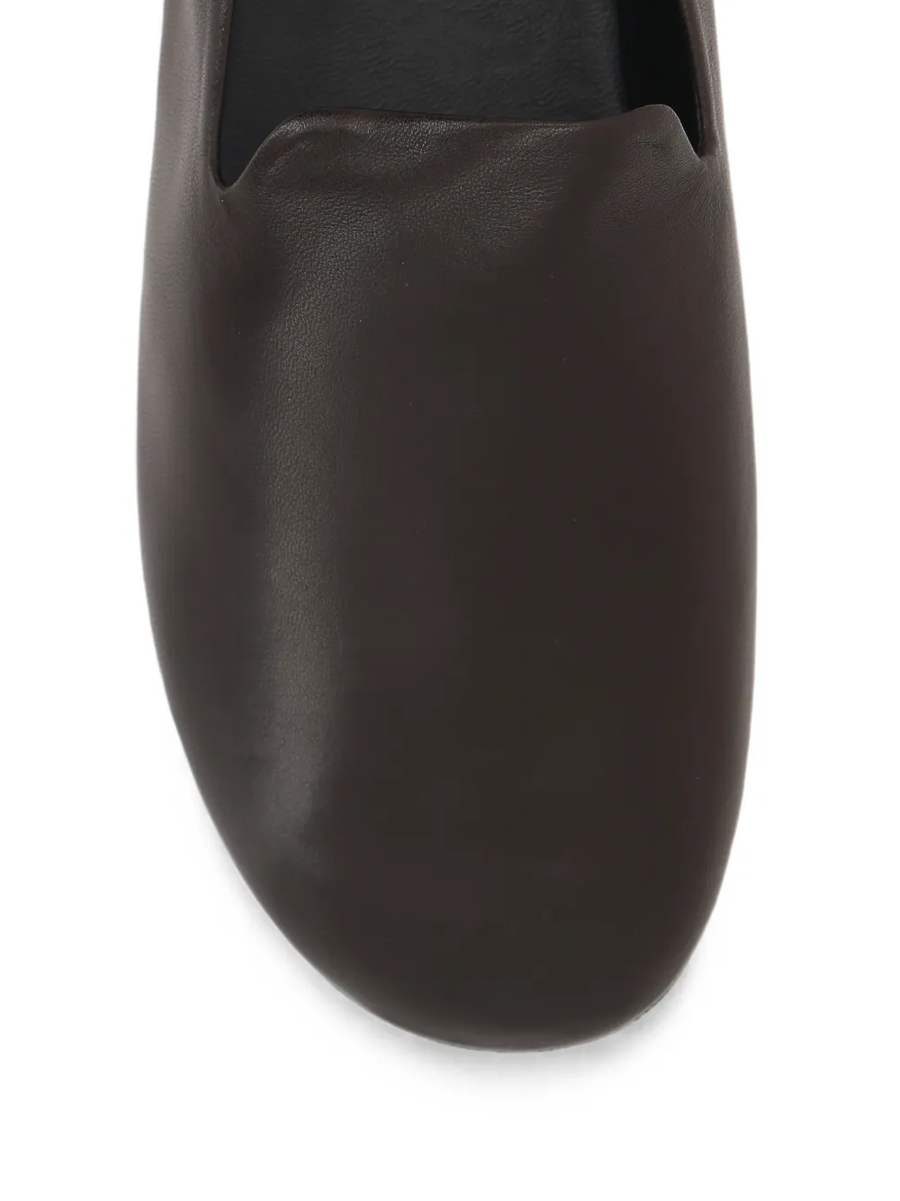 The Row ruched-heel leather loafers Bruin