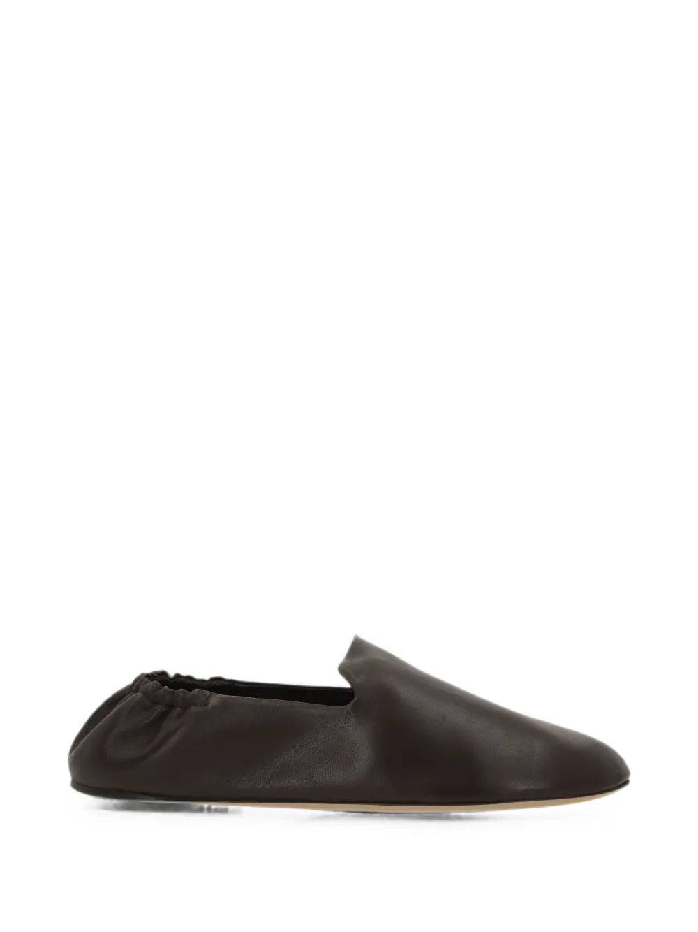 The Row ruched-heel leather loafers Bruin