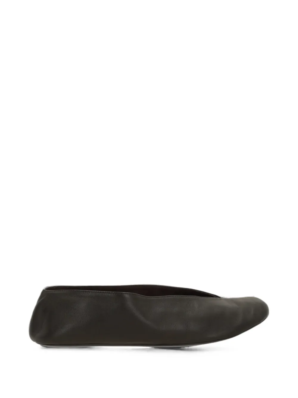 The Row V-neck leather loafers Bruin