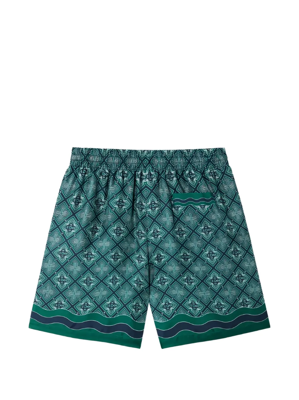 Casablanca Zijden shorts met monogram Groen