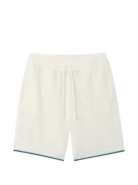 Casablanca palm tree emblem crochet shorts