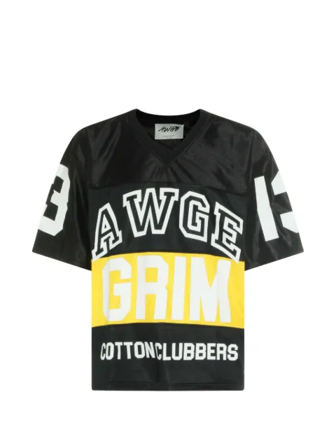 AWGE logo-print mesh-panel T-shirt