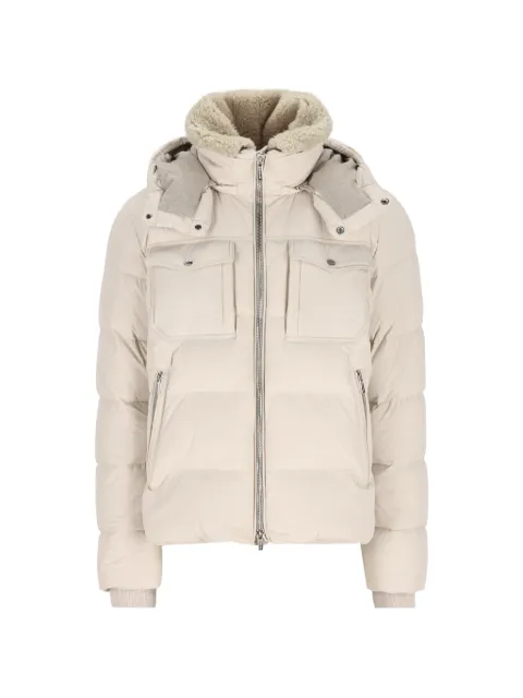 Moorer hooded padded jacket