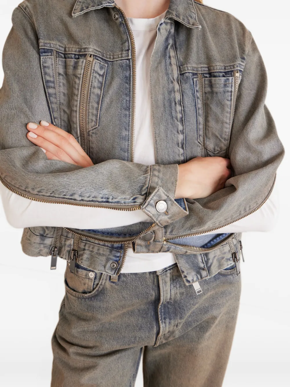 Haikure Jack met rits Blauw