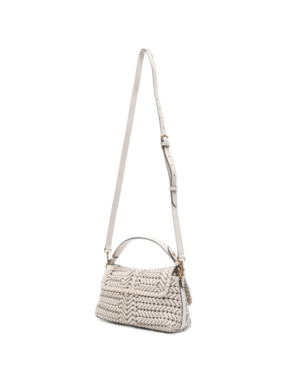 Anya Hindmarch Neeson Woven Leather Tote Bag in Neutrals, view 3