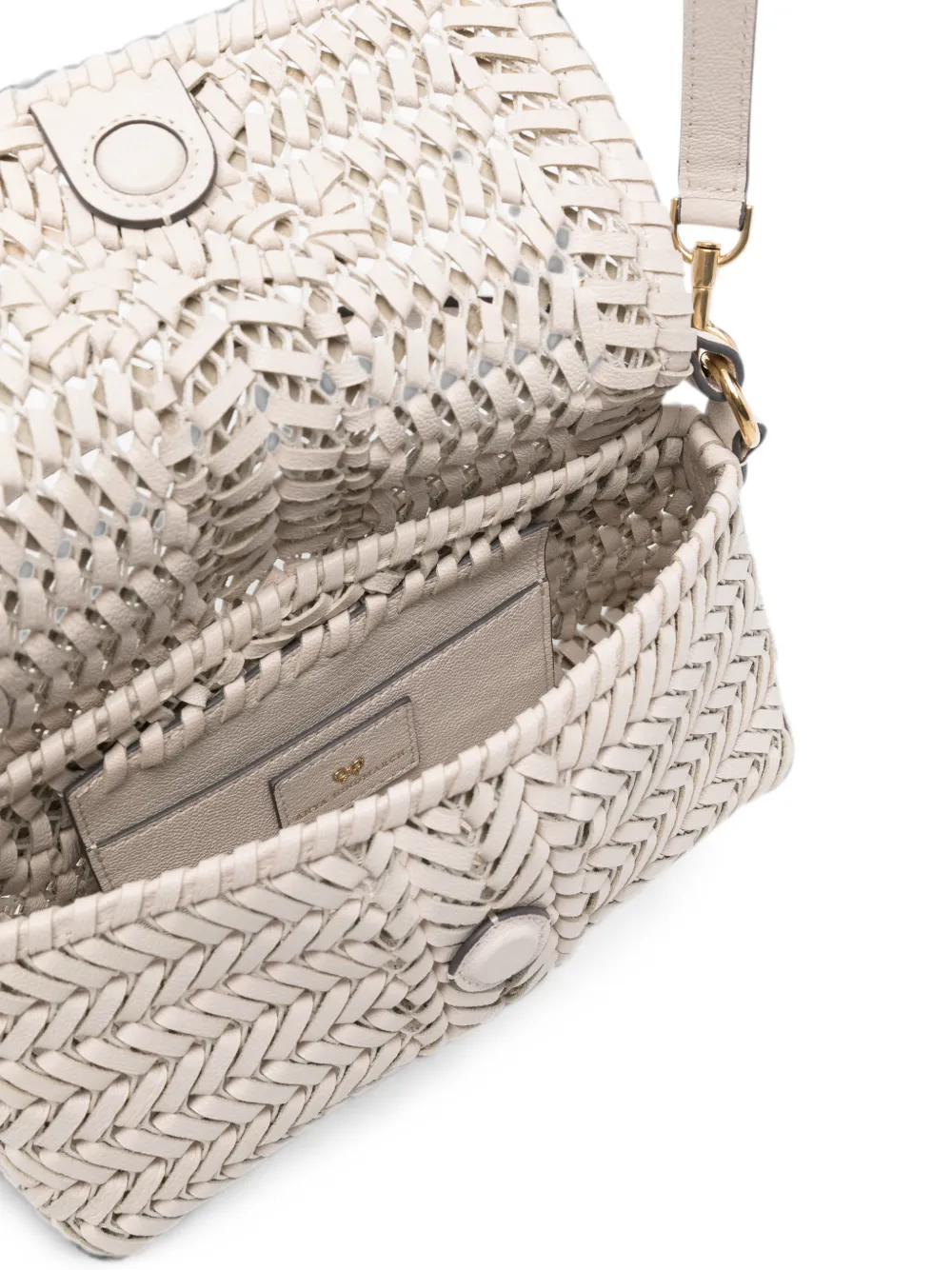 Anya Hindmarch Neeson Woven Leather Tote Bag in Neutrals, view 5