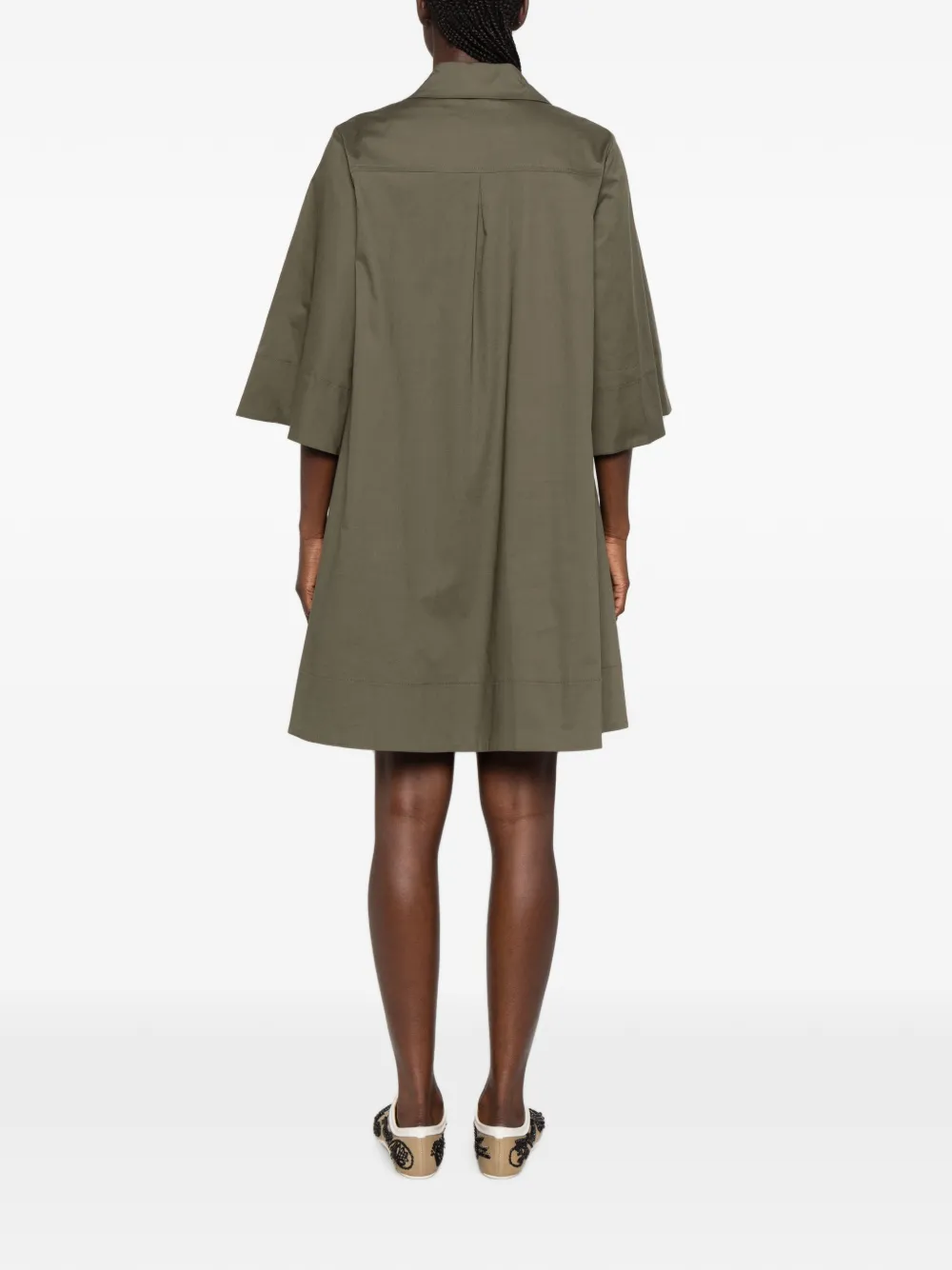 MOUTAKI Mini-jurk met knoopsluiting Groen