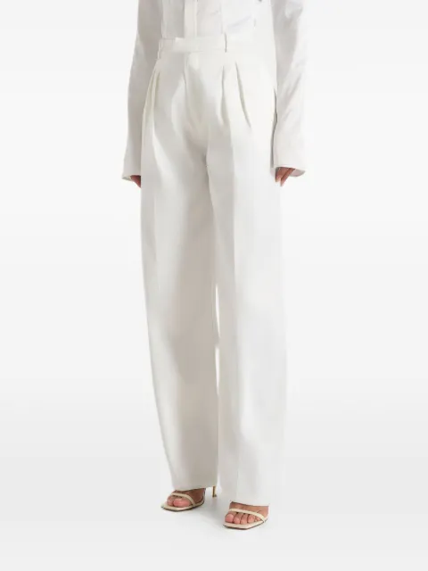 Manière De Voir Julie satin twin-pleat pants