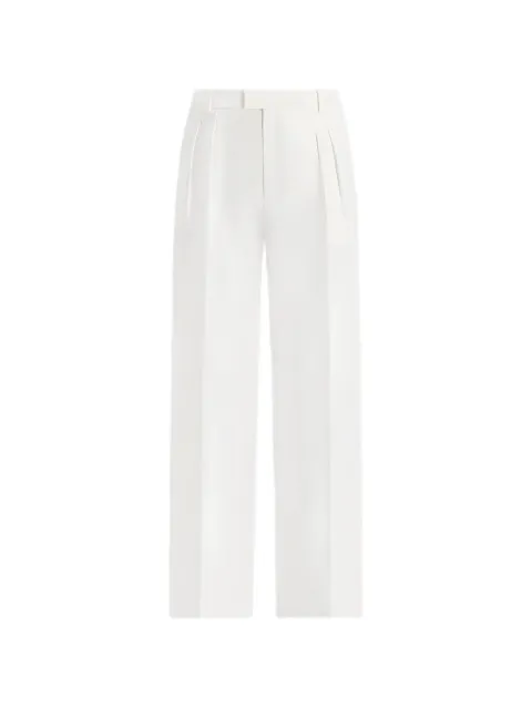 Manière De Voir Julie in white satin twin pleat trousers