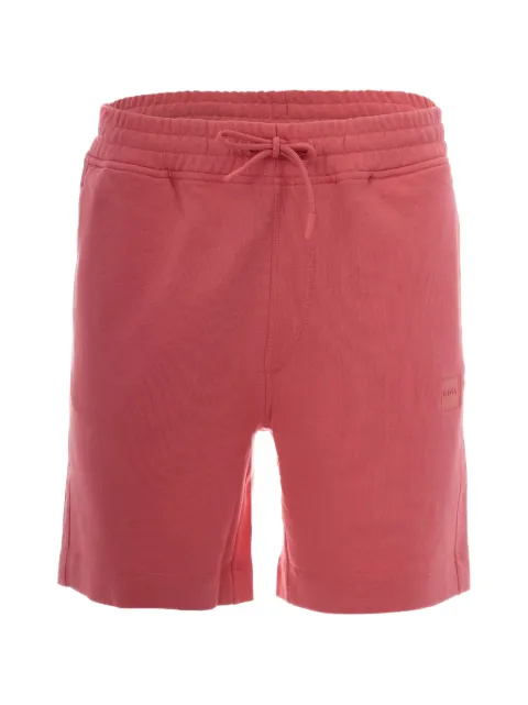 BOSS logo-patch track shorts