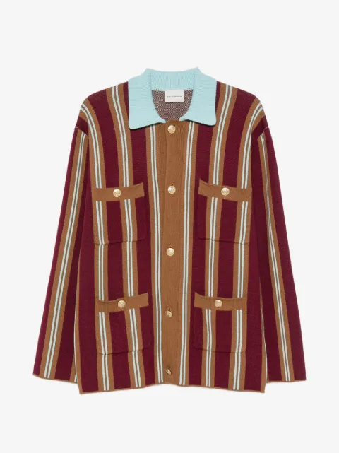 Drôle De Monsieur vertical-stripe cardigan