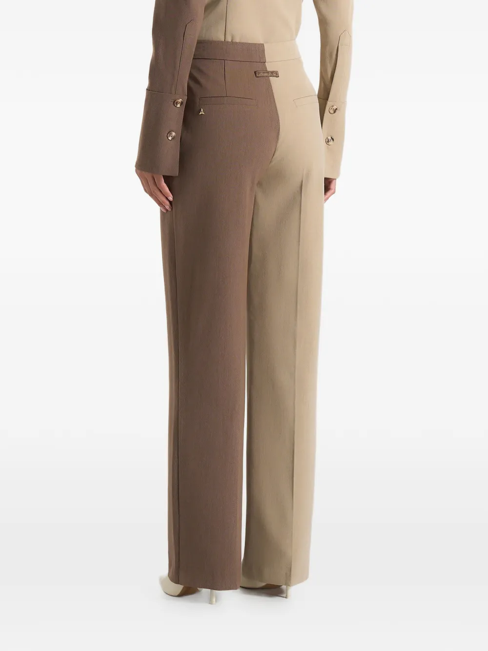 Manière De Voir Julie tweekleurige pantalon Beige